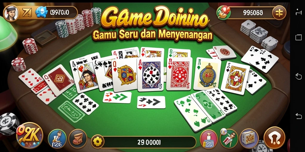 Tampilan gameplay seru dalam permainan Domino 99ZK.