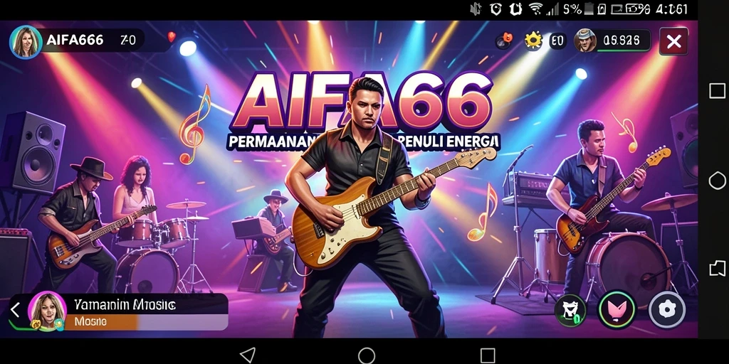 Tampilan seru dari gameplay AIFA66 yang menghadirkan berbagai tantangan musik.