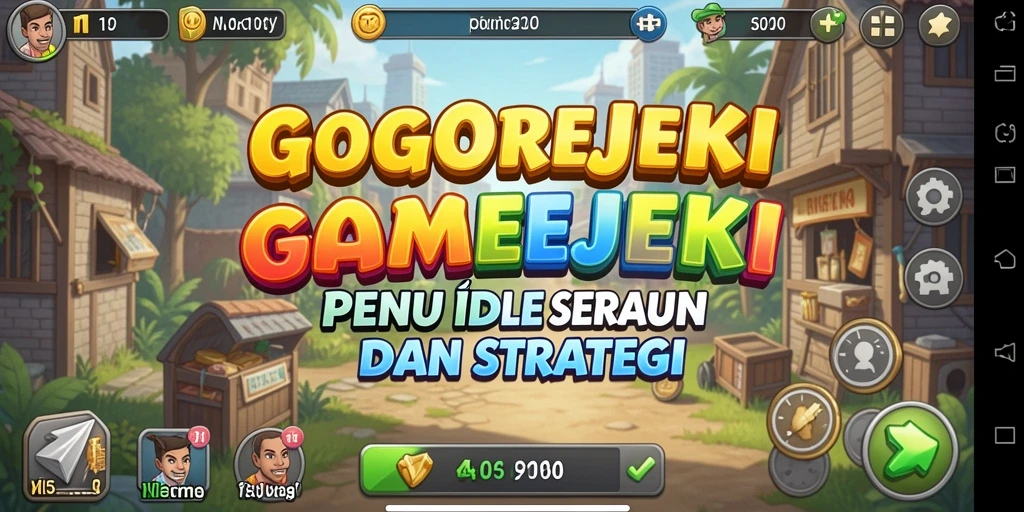 Tampilan gameplay GOGOREJEKI dengan pengelolaan sumber daya yang menarik.