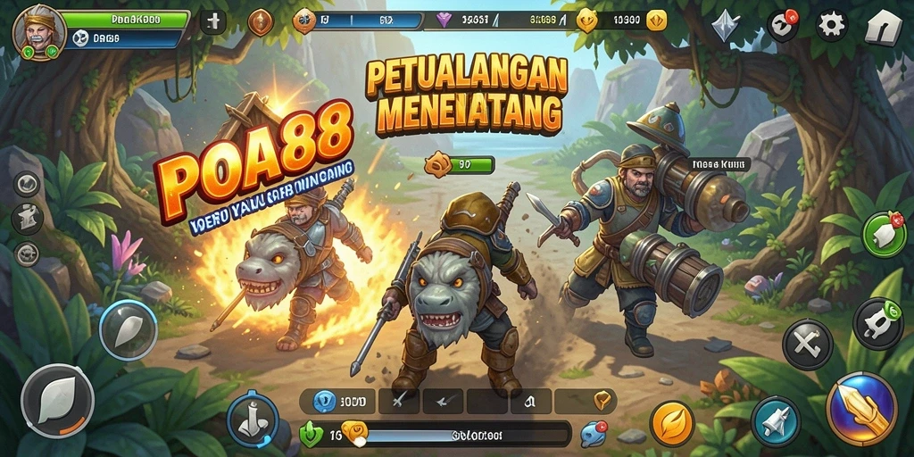 Tampilan gameplay seru dan penuh petualangan di POA88.