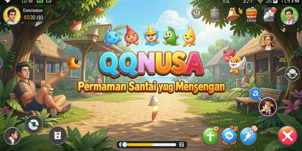 Screenshot utama QQNUSA menunjukkan keseruan gameplay yang menghibur.